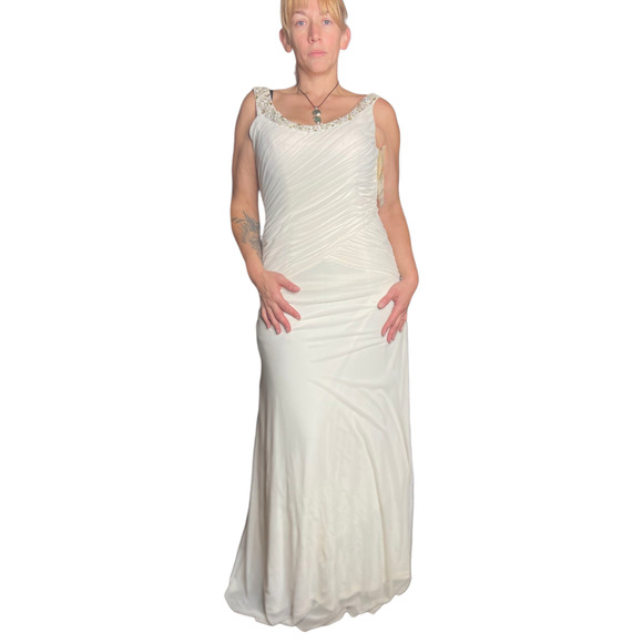 Vintage 20's/30's Style White Tulle Wedding Dress size 8